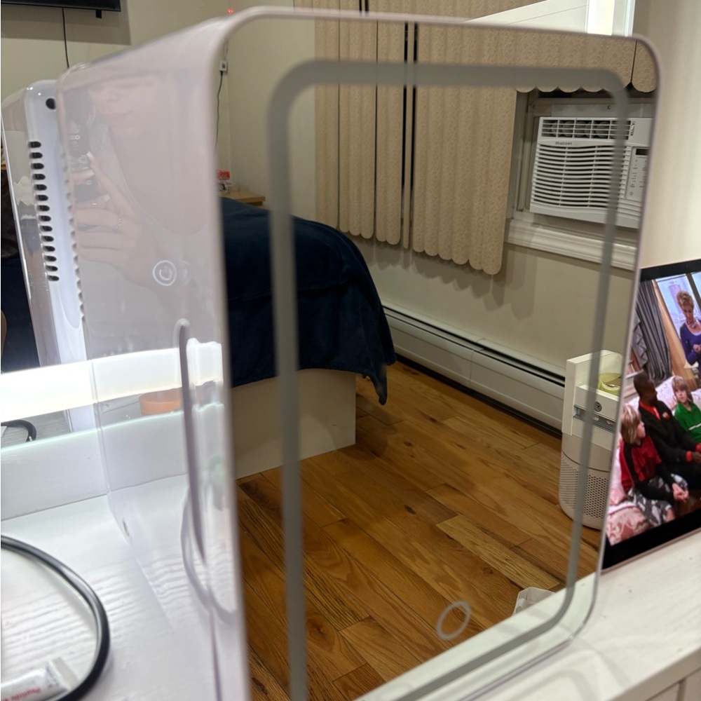 Lighted Vanity Mirror with Touch Button - Clear Glass